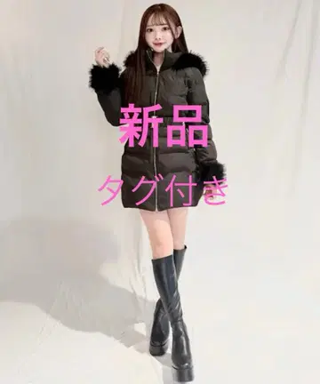 퍼 포함 다운 자켓 블랙 FREE