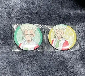센쿠 2종 세트 캔뱃지 크리스마스 Dr.STONE PARTY