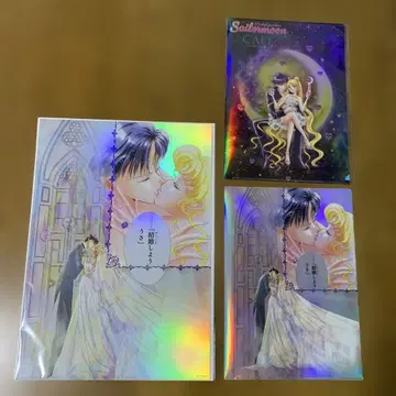 세일러문 포스터 클리어 파일 우사기 마모루 세일러문 카페