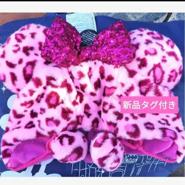 팬캡 레오파드 무늬 핑크 레오파드 표범 무늬 도쿄 디즈니 리조트