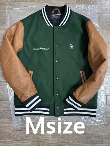 브루클린 베어 바시티 자켓 그린/브라운