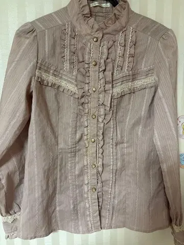 엑시즈팜 더스티 핑크 블라우스