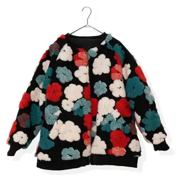 Lupilien 꽃무늬 보아 x 퀼팅 2WAY 블루종 랜덤 플라워