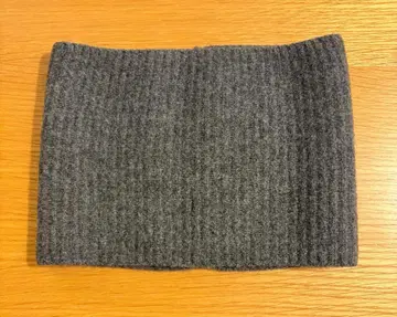 AURALEE 23AW 밀드 프렌치 메리노 리브 니트 넥워머