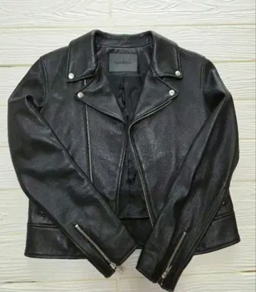 Spick & Span 블랙 더블 라이더 자켓 양가죽