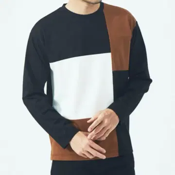 미사용 새상품 ABAHOUSE 분또 패널 절개 긴팔 T셔츠 사이즈 L