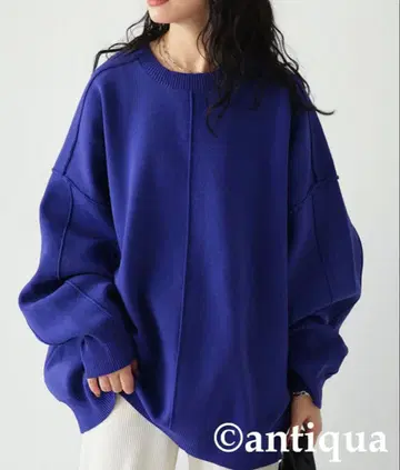 안티카 하프 밀라노 리브 맨투맨 라이크 니트 스펀지 니트