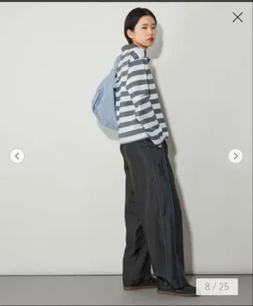 CITEN 라인 디테일 이지 팬츠 블랙/그레이