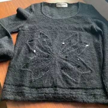 소니아 리키엘 모헤어 블랙 긴팔 니트