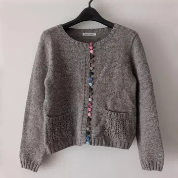[페루산] 니트 컬러풀 버튼 가디건 여성용