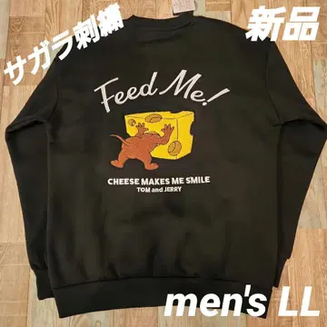 새상품 TOMandJERRY 톰과제리 사가 자수 맨투맨 트레이닝복