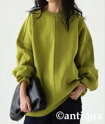 안티카 하프 밀라노 리브 맨투맨 스펀지 니트