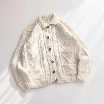 에콰도르제 CCH 카라 부착 니트 핸드니트 P