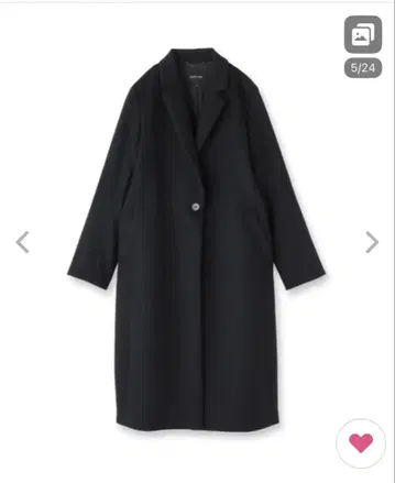 블랙 체스터 코트 롱 기장 1버튼