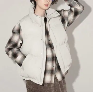 라이트 그레이 충전솜 스탠드 베스트