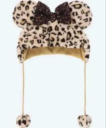 디즈니 레오파드 무늬 팬캡 브라운