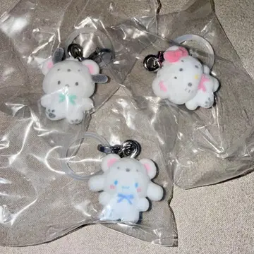 산리오 가챠 복슬복슬 스노우 키티 & 시나몬 & 포차코