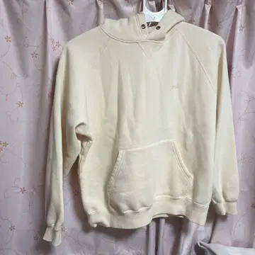 Schott NYC 후드 부착 후드티 크림색