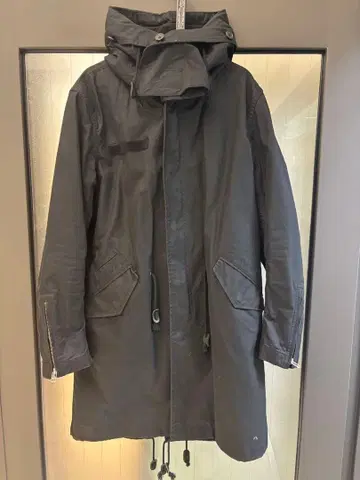 새상품급 Lui's 모즈 코트 후드 라이너 포함 블랙 S 사이즈