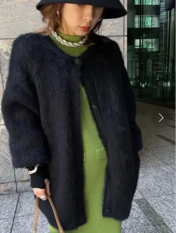 Ameri 2WAY MOHAIR SHAGGY KNIT