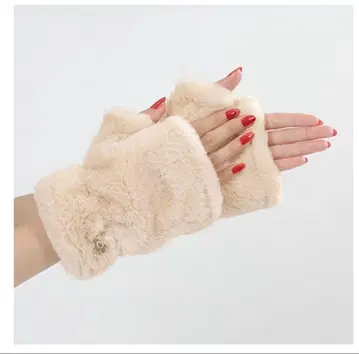 택 포함 미사용 새상품 마리콴트 엔벨로프 퍼 핸드 워머 장갑