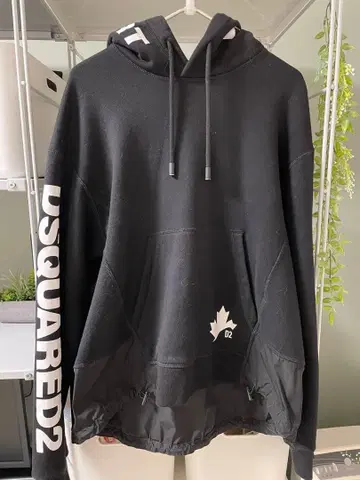 DSQUARED2 크 블랙 후드티 M