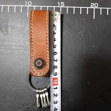 천연 가죽 벨트 루프 키링