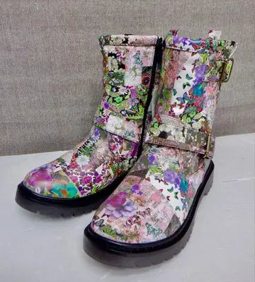 스칼라 SS-175: 토끼와 꽃나비 올 패턴 엔지니어 부츠 LL 사이즈