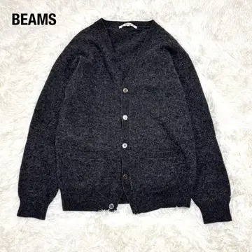 [ BEAMS ] 빔즈 니트 가디건 울 사이즈 M 그레이