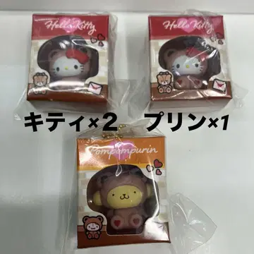 산리오 미니어처 패키지 컬렉션 키티 2개 폼폼푸딩 1개