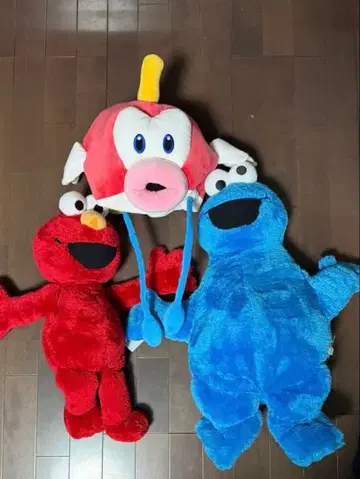 엘모 쿠키 몬스터 푸쿠푸쿠 봉제 인형 세트 유니버셜 USJ