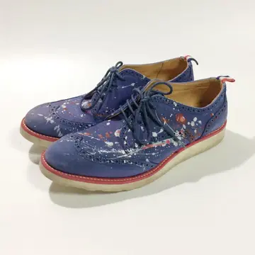 FAHBLE 페인트 가공 가죽 신발 Vibram 밑창