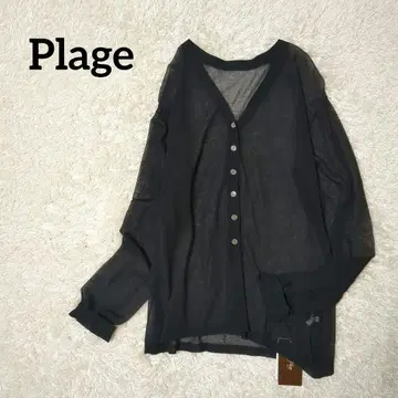 [택 포함] Plage SHEER VN 가디건 블랙