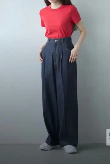 foufou 11oz denim tuck pants