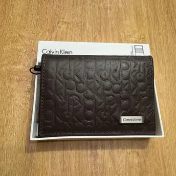 Calvin Klein 브라운 가죽 명함지갑