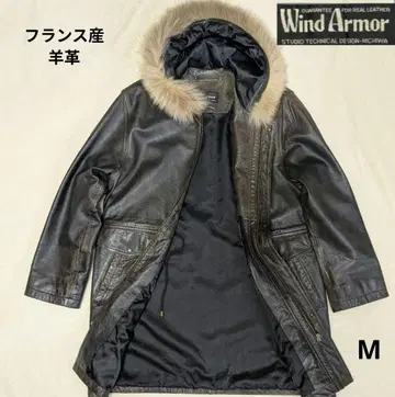 WIND ARMOR 위드아머 프랑스산 양가죽 후디드 코트 M