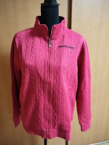 마리끌레르 핑크 집업 자켓