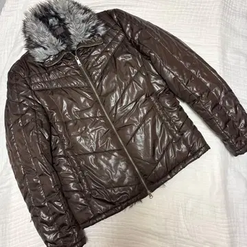 SPINASH 브라운 다운 자켓 퍼 포함 y2k 00s