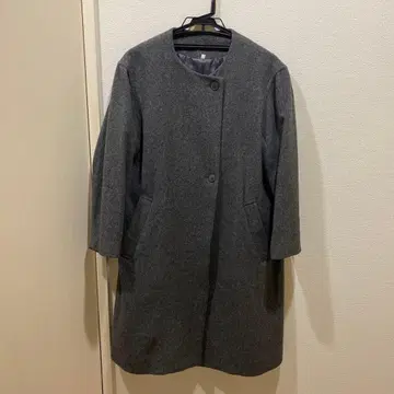 그레이 울 롱 코트 S 사이즈