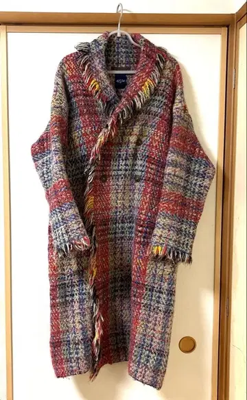 45R 홈스펀 트위드 롱 코트 2019 겨울 초희귀