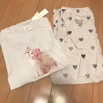 젤라또피케 CAT 고양이 원포인트 셋업 파자마 룸웨어