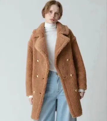 allureville 브라운 보아 코트