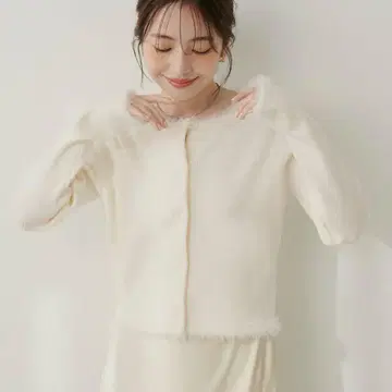 [ 새상품 ] natural couture 니트 x 페더 가디건