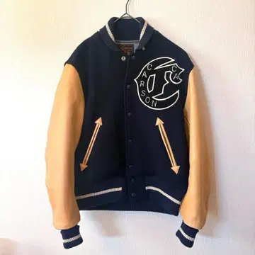 [ BEAMS ] 바시티 자켓 소매 가죽 S