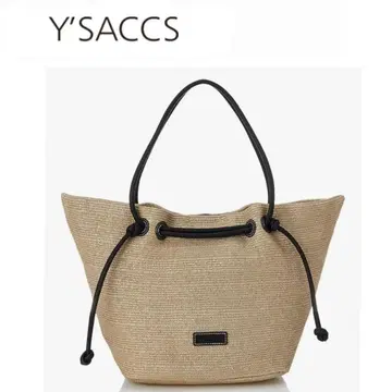 새상품 이자크 Y'saccs 노트 디자인 썸머 토트백 그레이지