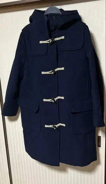 새상품급 UNIQLO 울 블렌드 더플 코트 XXL 네이비