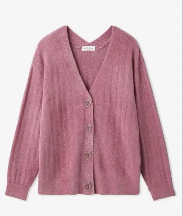 SNIDELHOME 핑크 하드 버튼 가디건 포장 완료