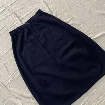 N.B. 코튼하우스아야 롱 스커트 네이비 계열 M 허리밴딩