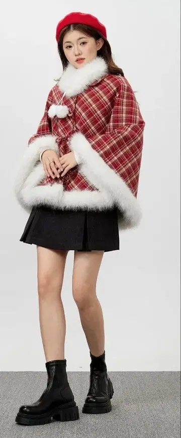 인기 넉넉한 체크 무늬 아우터, 세련되고 귀여운 아이템