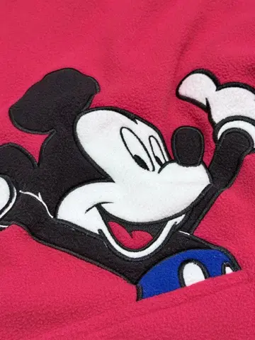 [ 레어 ] 90s 디즈니 플리스 후드티 자수 로고 빅 루즈 여성 빈티지